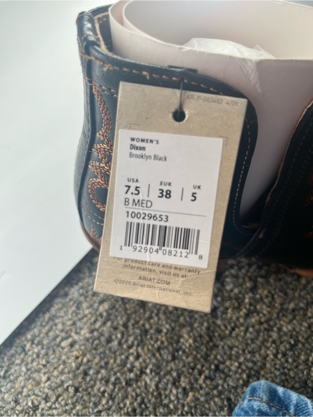 Ariat Black and Brown Western Cutout Ankle Booties - Picture 5 of 5